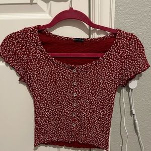 Red Brandy Melville baby tee